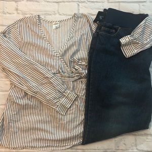 Maternity Bundle Jeans and Top - size XL